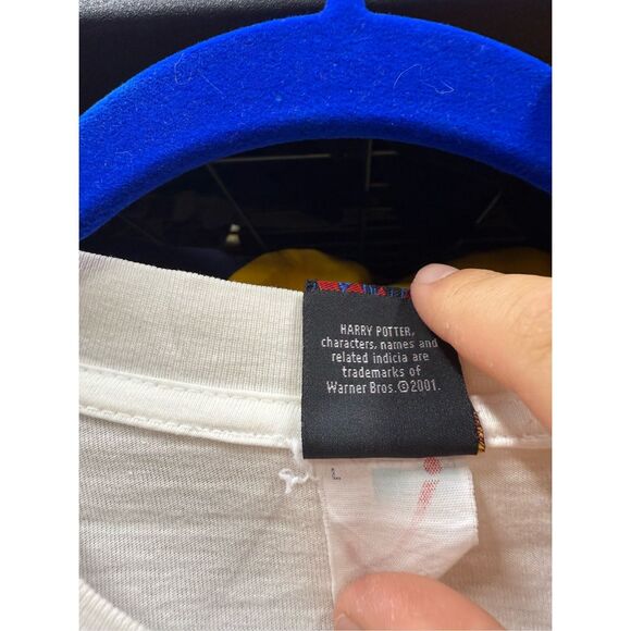 Sz L Vintage 2001 Y2K Harry Potter Quidditch Golden Snitch Movie Promo T-Shirt - Picture 6 of 9